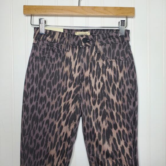 L'AGENCE Women's Margot High Rise Skinny Jeans Size 24 Animal Print Leopard NWT - Picture 3 of 10